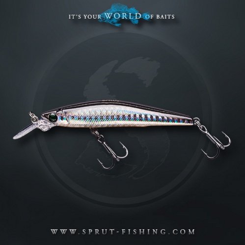 Воблер Sprut Anko Minnow 65SP (Suspending/65mm/4g/0,3-0,8m/SBK)