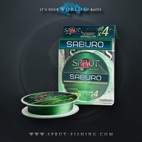 Шнур Sprut  SABURO Soft Ultimate Braided Line x4(95m/Dark Green)   