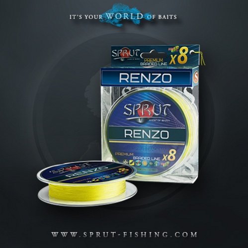 Шнур Sprut RENZO Soft Premium Braided Line x8 ( 140 m/Fluo Yellow)  
