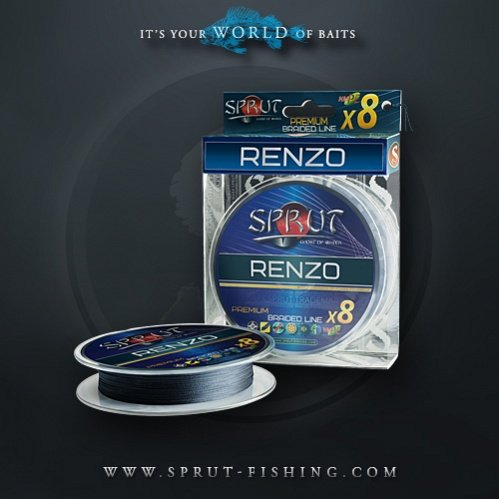 Шнур Sprut RENZO Soft Premium Braided Line x8 (95m/Space Gray)